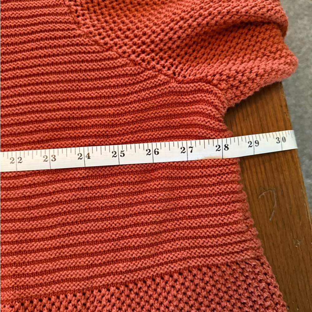 Marled Open-Front Cardigan in Rust - Picture 7 of 9